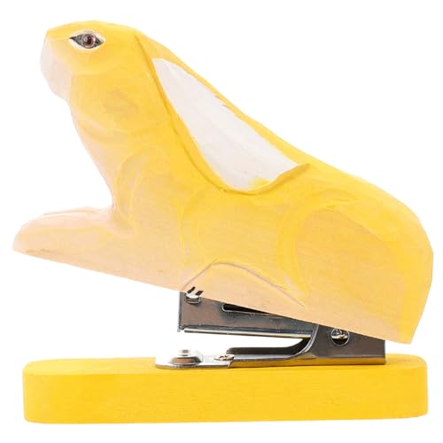 Lurrose 3st Mini-hefter Mini-tierhefter Heimhefter Tierskulptur Desktop-heftgerät Mit Tiermotiven Kleiner Bürohefter Figuren Klasse Briefpapier Manuelle Bürohefter Eisen Yellow von Lurrose