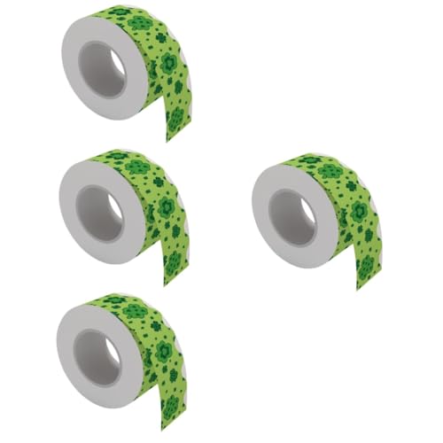 Lurrose 4 Rollen Irischer Grenzaufkleber Schwarze Pinnwand Dekoration Zum St. Patricks Day Pinnwand-randaufkleber St Patricks Day Partydeko Pinnwand-grenzen Green Kupferplattenaufkleber von Lurrose