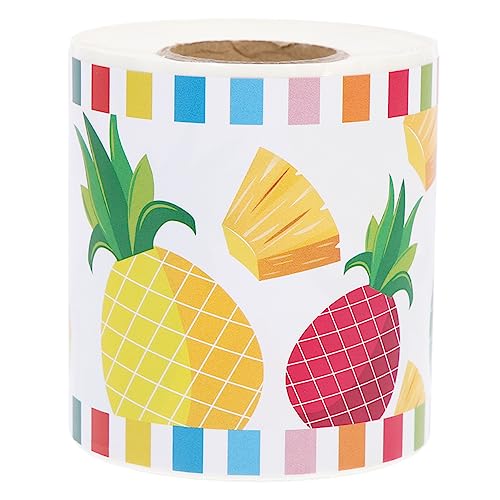 Lurrose 4 Rollen Pinnwand-aufkleber Ananas-aufkleber Tierbrettränder Aufkleber Für Die Tafel Postertafelränder Pinnwand-grenze Mit Ananas Diy-board Selbstklebendes Kupferplattenpapier von Lurrose