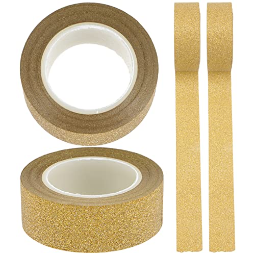 Lurrose 4 Rollen Tagebuch Washi Tapes Bandspender Abdeckband Farbig Klebeband Für Scrapbooking Regenbogen-klebeband Weißes Band Dekoratives Klebeband Farbband Verpackung Papier Golden von Lurrose