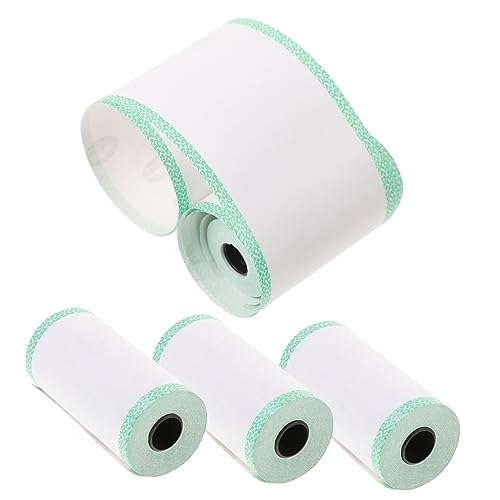 Lurrose 4 Rollen Thermopapier Kaschmir Punkt bis Wärmebildkamera Quittungspapier Büro druckerpapier einschlagpapier papierrolle paper roll Papier für Thermodrucker -Geldpapier Green von Lurrose