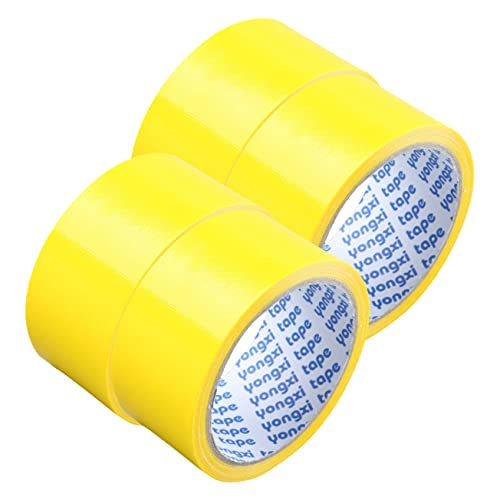 Lurrose 4 Rollen Wasserdichtes Gewebeband packing tape paketband rugs Luft Badezimmer abdichten Teppichklebeband für Hartholzböden Klebeband für Handwerk Polyethylen und Gazefaser Yellow von Lurrose