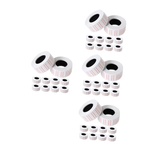 Lurrose 4 Sätze 4 Sets Einreihige Etiketten Aus Papier Etiketten Für Den Einzelhandel Etiketten Für Den Einzelhandel Preisauszeichnungstool Preismarkierungsmaschinen Leere 10 Rollen*4 von Lurrose