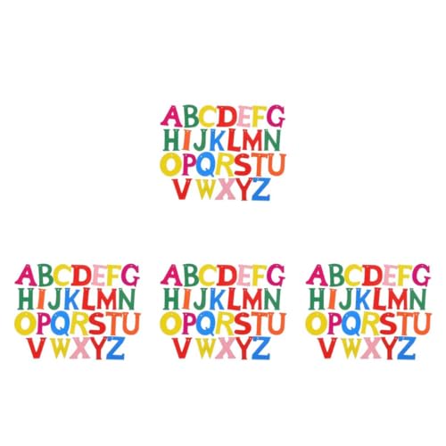 Lurrose 4 Sätze 4 Sets Englisches Alphabet Holzspäne Blanko Abc Ausschnitte Unlackierte Buchstaben Perlen Holzalphabet Buchstaben Kinderzimmer Wanddekoration Kleine 200 Stück * 4 von Lurrose