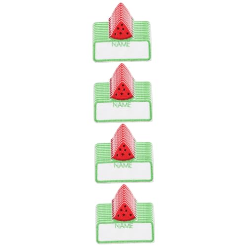 Lurrose 4 Sätze 4 Sets Wassermelonen Namensaufkleber Namensetiketten Für Kleidung Selbstklebende Namensetiketten Für Kinder Aufnäher Aufnäher Namensschilder Für Kleidung 10 Stück * 4 von Lurrose