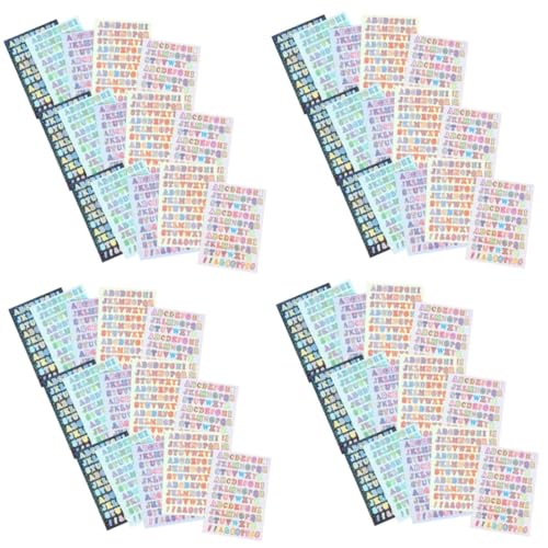 Lurrose 4 Sätze Alphabet Glitzer Sticker Filz Haustier Scrapbooking Zubehör Sticker Wasserfest Große Buchstaben Sticker Scrapbook Sticker Whiteboard Journaling Zubehör Boards 15 Blatt * 4 von Lurrose