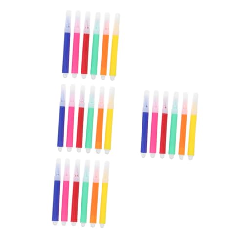 Lurrose 4 Sätze Buntstifte Wasserpinsel Für Aquarell Aquarellpinsel Marker Für Fensterfarbe Malstifte Mit Feiner Spitze Textmarker Farbstifte Für Metall Graffiti-marker Plastik 12er Pack*4 von Lurrose