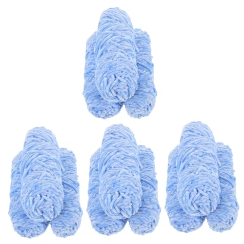 Lurrose 4 Sätze Chenillegarn Bastelgarn Nähzubehör Garn Zum Weben Garn Weben Wolle Mehrzweckgarn Strickgarn Für Kleidung Handstrickgarn Praktisches Wollgarn Polyester Sky-Blue 3 Rollen * 4 von Lurrose