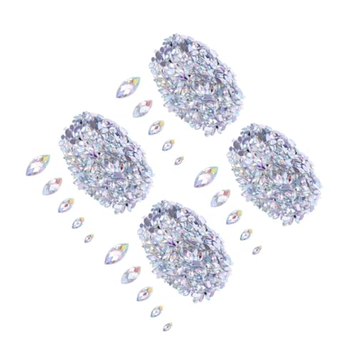 Lurrose 4 Sätze Diamant-edelstein Edelsteine Strasssteine ​​für Handyhüllen Kristall Ab Strasssteine Nailart-kristalle Zubehör Für Nailart-handyhüllen Handyhülle Strass Acryl 600 Stück * 4 von Lurrose