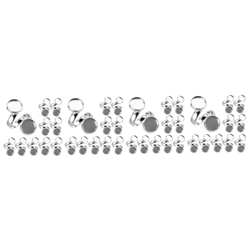 Lurrose 4 Sätze Edelstein Ringbasis Der Ring Fingerringbasis Ringrohling Basis Verstellbare Ringrohlinge Lünette DIY Ringrohling Ringherstellungszubehör Verstellbarer 10 Stück * 4 von Lurrose