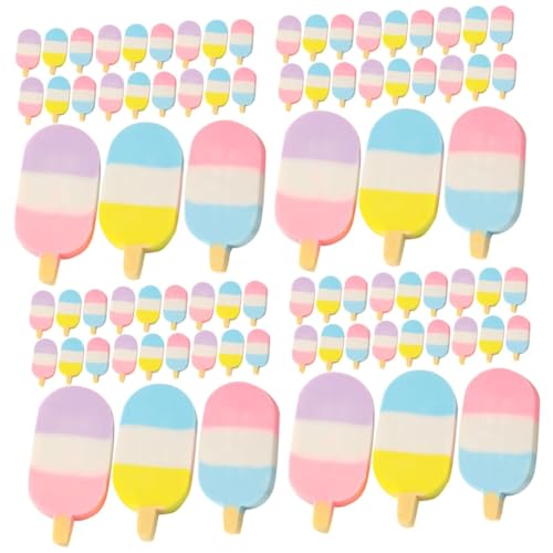 Lurrose 4 Sätze Eis Radiergummi Schulbriefpapier Schreibwaren Radiergummi Erasers for Radiergummis Für Eis Eiscremeförmige Radiergummis Synthesekautschuk 24 Stück * 4 von Lurrose