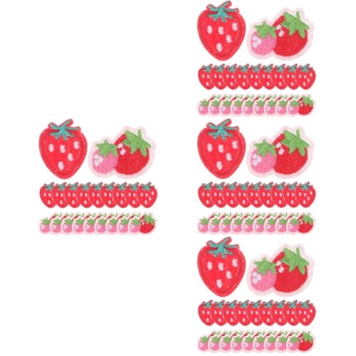 Lurrose 4 Sätze Erdbeer Patches Erdbeer Kuchen Dekorationen Erdbeeren Und Blumen Mini Apfel Patches Für Kleidung Aufnäher Zum Aufnähen Kleidungsreparatur Patches Rosa 20 Stück * 4 von Lurrose