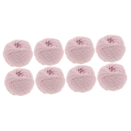 Lurrose 4 Sätze Garnknäuel Stricken Garn Zum Häkeln Häkelgarn Doppelt Jumbo-chenillegarn Strickwolle Strickgarn Für Puppen Zwirngarn Warmes, Flauschiges Garn Polyester Rosa 2 Rollen * 4 von Lurrose