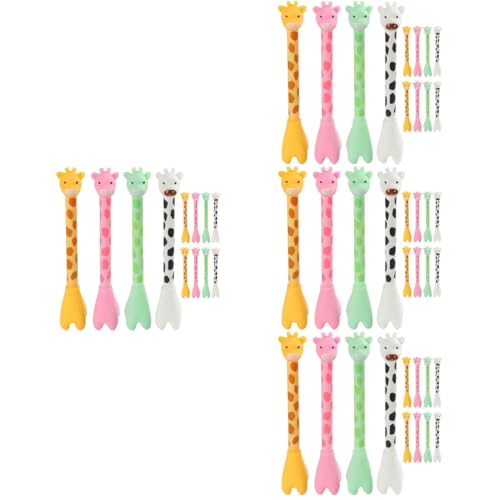 Lurrose 4 Sätze Giraffen-kugelschreiber Giraffenverzierung -giraffe Giraffe Bundstifteset Sign Pen Stift Für Studenten Universeller Gelstift Stifte Süß Pp 12 Stück * 4 von Lurrose