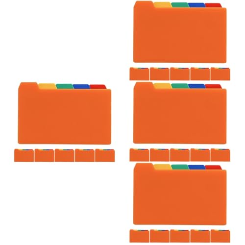 Lurrose 4 Sätze Karteikarte Aktenordner Bürobedarf Trennkarten Notizbuch Kreis Ordnertrenner Index-tabs Runde Aufkleber Trennblätter Für Seite Aufbewahrungsanleitungskarte Pp 50 Blatt*4 von Lurrose