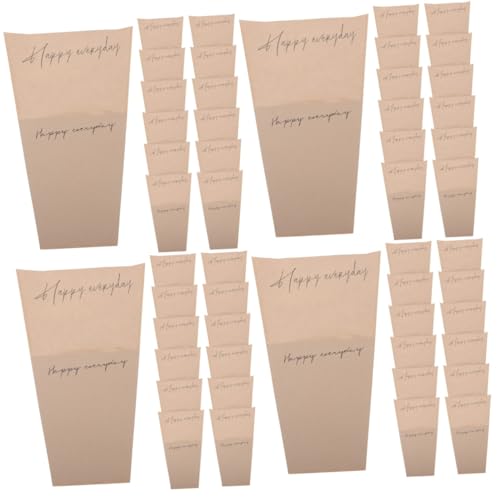 Lurrose 4 Sätze Kraftpapier Geschenkpapier Blumenarrangement Zubehör Taschenhülle Transparente Taschen Pakettüten Partytüten Kraftpapiertüte Verpackung Rosenhülle 20 Stück * 4 von Lurrose