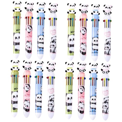 Lurrose 4 Sätze Kugelschreiber Mit 10 Farben Shuttle-stifte Panda-stifte Für Kinder Panda Kugelschreiber Stifte Für Zeichnungen Desktop-mehrfarbenstift Kawaii-zeichenstifte 4 Stück * 4 von Lurrose