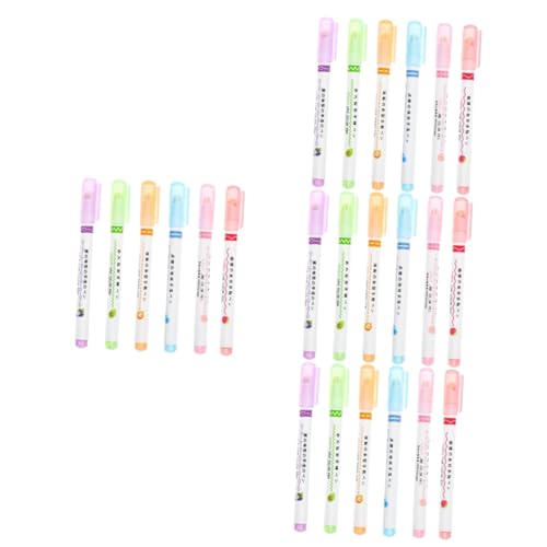 Lurrose 4 Sätze Kurven-textmarker-set Kreide Bleistifte Pastell Stifte Für Die Schule Süße Schulsachen Textmarker Marker Kinderstift Notizen Markierungen Vier Zeitschrift Abs 6 Stück * 4 von Lurrose