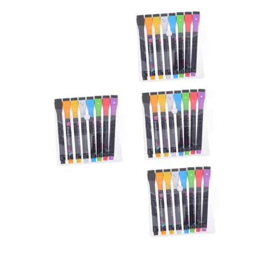 Lurrose 4 Sätze Löschbarer Lampenstift Trocken Abwischbare Marker Für Kleinkinder Magnetischer Whiteboard-radierer Abwaschbare, Trocken Abwischbare Marker Whiteboard-marker Pp 8 Stück * 4 von Lurrose