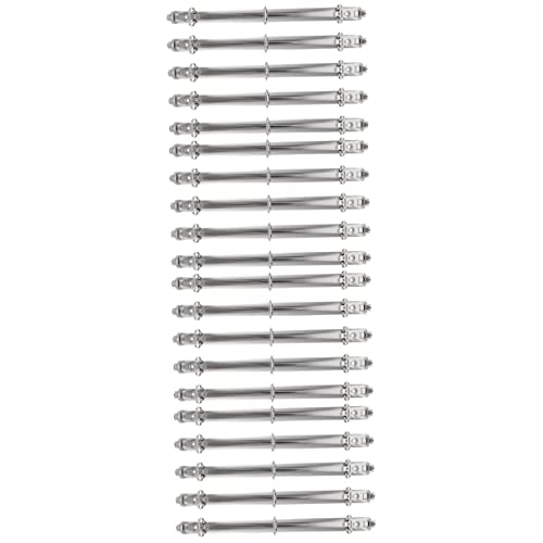 Lurrose 4 Sätze Mappe Planerordner Runde Hefter Mechanismus Kleberinge Bausatz Notizbuch Binder Fotoalbum Ring Bindekämme Planer Binder Loseblattbinder Weißnickel Silver 5 Stück * 4 von Lurrose