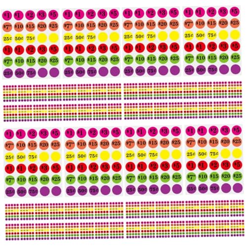 Lurrose 4 Sätze Preisaufkleber Ablösbare Preisschilder Verkaufsschilder Kreis Aufkleber Preisschilder Mit Vorab Festgelegten Preisen Garagenaufkleber Stern Aufkleber Colorful 50 Blatt*4 von Lurrose