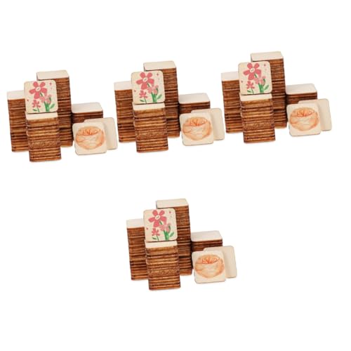 Lurrose 4 Sätze Quadratische Unfertiger Quadratischer Chip Quasten Zum Basteln Unvollendete Holzstücke Holzquadrate Holzausschnitte Zum Basteln Buchsbaum Beige 300 Stück * 4 von Lurrose