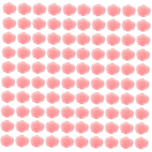 Lurrose 4 Sätze Rosa Muschelperlen Schmuckzubehör Perlenkappen Schmuck Rose Lose Perlen Kit Edelstein Pop Charm Schlüsselanhänger Schmelzende Kostbare DIY Schmuckperlen Würfel 50 Stück * 4 von Lurrose