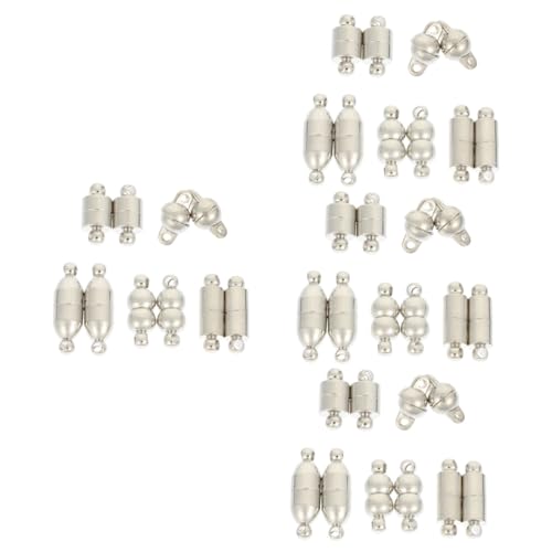 Lurrose 4 Sätze Schmuckzubehör Set Kettenarmband Edelsteinperlen Charms Ringe Zappelhalskette Magnetverschlüsse Für Schmuck Magnetische Schmuckverschlüsse 5 Paare * 4 von Lurrose