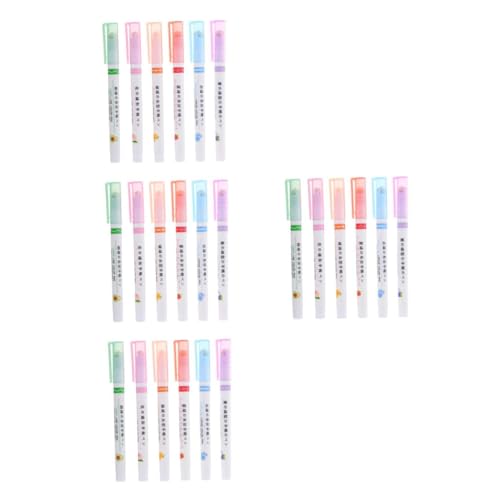 Lurrose 4 Sätze Textmarker Buchmarkierungen College-schulbedarf Marker Für Erwachsene Homeoffice-grundlagen Schüler Markierstift Süßes Stationäres Gel-highlighter Plastik 6 Stück * 4 von Lurrose