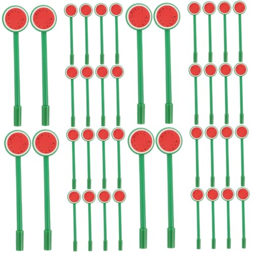 Lurrose 4 Sätze Wassermelonen-gelstift Ästhetisches Briefpapier Stifte Feine Spitze Glatt Schreibende Stifte Süße Stifte Stick Stifte Fruchtstifte Kugelschreiber Green Plastik 10 Stück * 4 von Lurrose