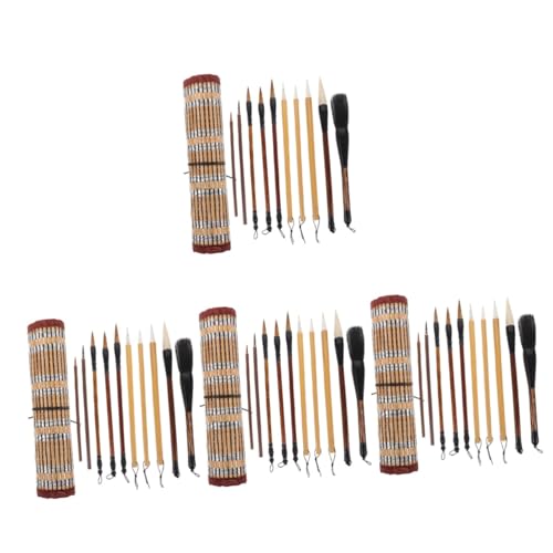 Lurrose 4 Sets Chinesischer Kalligraphie Pinsel Kugelschreiber Punktmarker Tintenmalstifte Schwarzer Stift Pinselstift Flair Stifte Gelstifte Kalligraphie Schreibstifte von Lurrose