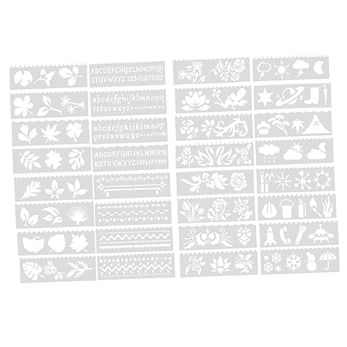 Lurrose 4 Sets Malvorlage Malschablonen Kreidetafel Schablonen Journal Schablonen Geometrische Schablone Schablonen Zum Bemalen Von Wänden Polycarbonat Kleine Schablonen von Lurrose