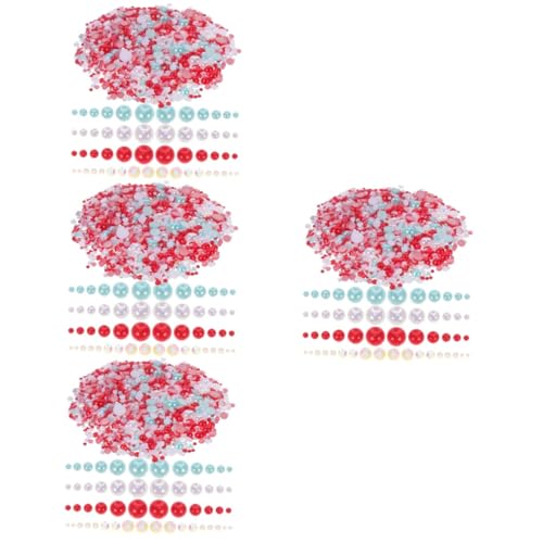 Lurrose 4 Stück 1 Aufnäher Mit Imitationsperlen Edelstein Kit Schmuck Weißer Nagellack Edelsteine Nagel Charms Nagel-kit Gel-nagellack Stabohrringe Reize Nagelperlen-anhänger Rot von Lurrose