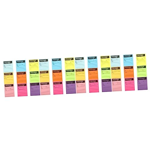 Lurrose 4 Stück 9 Fluoreszierende Haftnotizen Planke telefonisches Nachrichtenbuch Bunte Haftnotizen notizbuch notizzettel aufkleber Memoboard tragbare Notizblöcke Nachrichtenblöcke Papier von Lurrose