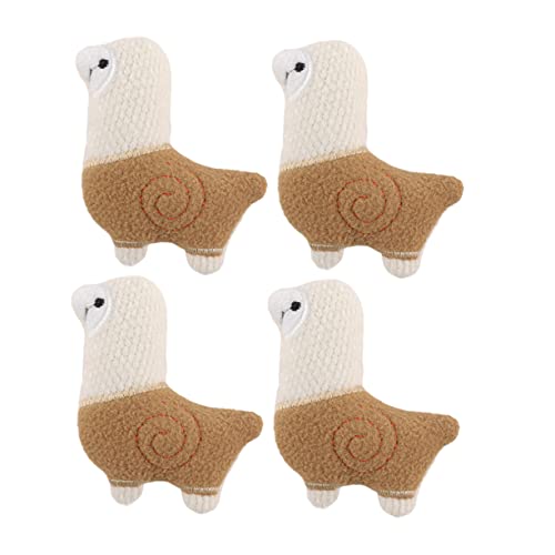 Lurrose 4 Stück Alpaka-plüsch-ornamente Applikationspatch Nähen Tier-patch- Kleideraufnäher Plüschtierapplikation Tierflecken Zum Aufnähen Alpaka-flecken Applikation Nähen Light Brown von Lurrose