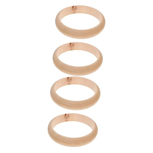 Lurrose 4 Stück Armbänder aus Holz Kinderarmband Basteln für Kinder bastelsets fã¼r kinder bastelset mit anleitung kinder Spielzeuge Kinderspielzeug holz armbänder DIY-Armbänder für Kinder von Lurrose