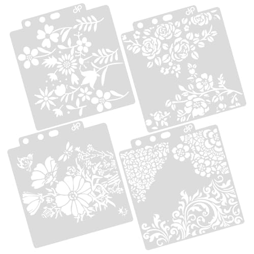 Lurrose 4 Stück Blumenschablone Wände Groß Handwerk Schablonen Und Vorlagen Zum Malen Von Buchstaben Malerei Zeichnung Vinyl Kunst Für Malschablone Das Haustier Weiß Lurrose 4 Stück Blumenschablone Wände Groß Handwerk Schablonen Und Vorlagen Zum Malen Von Buchstaben Malerei Zeichnung Vinyl Kunst Für Malschablone Das Haustier Weiß von Lurrose