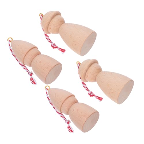 Lurrose 4 Stück Kleiner Mann-anhänger Aus Holz Dekorative Holzpflockfiguren Leere Holzpflockpuppe Puppen Selber Machen Kleine Menschenfiguren Puppen Aus Holzklammern Beige Hölzern von Lurrose