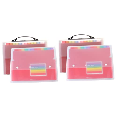 Lurrose 4 Stück Mappe aufbewahrungssack storage pockets Aktenorganisator mit mehreren Taschen Office-Datei-Organizer Geldschein-Organizer mit Taschen Halter für Quittungsaufbewahrung von Lurrose