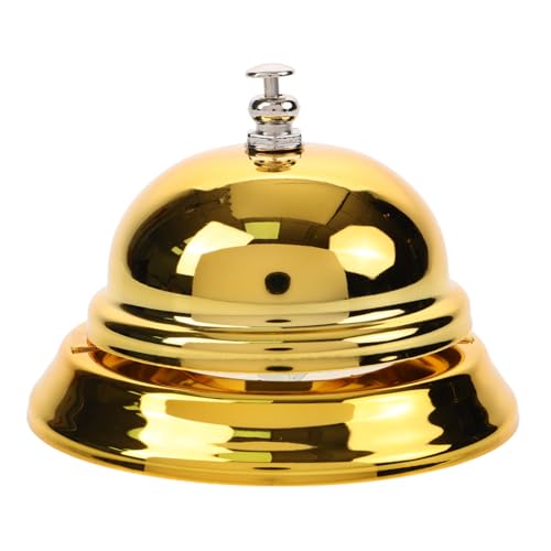 Lurrose 4 Stück Mode-Rufglocke glöckchen gold golduhr Call bell Restaurantglocke Weihnachts-Schreibtischglocke Schreibtisch-Dinner-Glocke Tür klassische Dienstklingel Empfangsglocke Golden von Lurrose