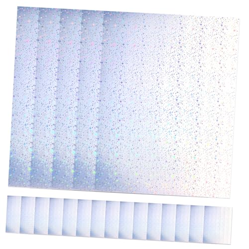 Lurrose 40 Blätter Aufkleber aus Druckerpapier bedruckbare Aufkleber Aufkleberpapier Klebepapier Aufkleber aus Etikettenpapier holografische Fensterfolie glänzende bedruckbare Papiere von Lurrose