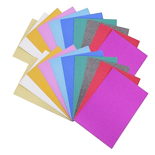 Lurrose 40 Blätter Geprägtes Papier A4-karton Kartonpapier, Farbiges Papier Farbiges Kartonpapier Konstruktionspapier Glitzerkarton Farbiger Karton Bastelfolie Pastellpapier Papierstau von Lurrose