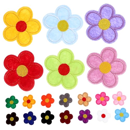 Lurrose 40 Stück Patch Verzierungen Nähapplikationen Für Kleidung Stoff Kleidungsapplikation Stickerei Gestrickte Blumen Häkelblumen Nähapplikationen Kleidungsapplikationen von Lurrose