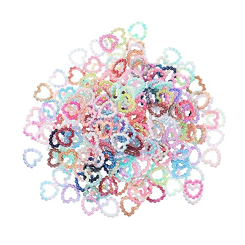 Lurrose 400 Stk Schmuckzubehör hochzeitsdekoration aufbwahrungs-box scrabbook Charms für Nagelzubehör Herz Schmuck bastelset basteln DIY Perlen Charms Dekor Anhänger aus Harzperlen Plastik von Lurrose