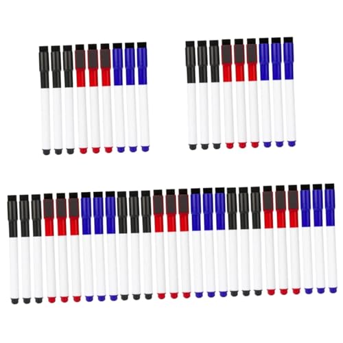 Lurrose 45 Stk trocken abwischbarer Stift trocken abwischbarer Marker farbige Markierungen weißer Lackstift magnetisches Whiteboard Zeichenstifte Trockenlöschmarker mit feiner Spitze von Lurrose