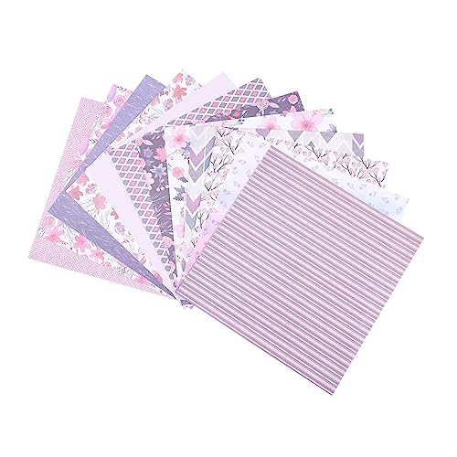 Lurrose 48 Blätter Taschenmusterpapier Muster-bastelpapier Musterkartonpapier Scrapbook-papierblöcke Doppelseitiges Scrapbook-papier Tapeten Kit Zur Papierherstellung Sammelalbum Violet von Lurrose