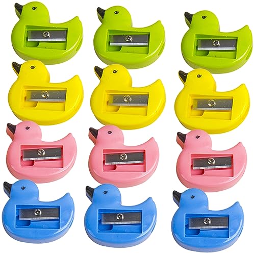 Lurrose 48St Bleistiftspitzer dosenspitzer büroartikel pencil sharpener Etikettenhersteller Kapazität Mini buntstifte entzückender Handspitzer Kompakter Kinderschärfer Abs Colorful von Lurrose