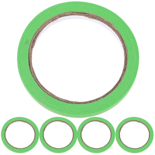 Lurrose 5 Rollen Abdeckband Klebstoff Spender für Wimpernbänder Aufkleber Verpackung Papier Klebeband packing tape paketband Scrapbook-DIY-Klebebänder Abdeckbänder aus Papier Sport Green von Lurrose