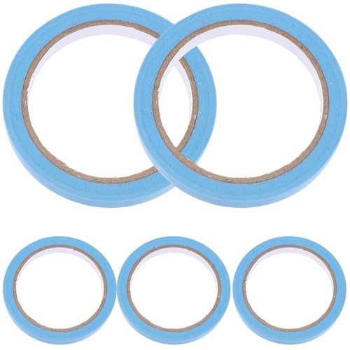 Lurrose 5 Rollen Abdeckband Mini-Klebebandabroller entfernbares doppelseitiges Klebeband reflektierendes Band Markierungen Scrapbook-DIY-Klebebänder selbstgemachtes abklebeband Papier Blue von Lurrose