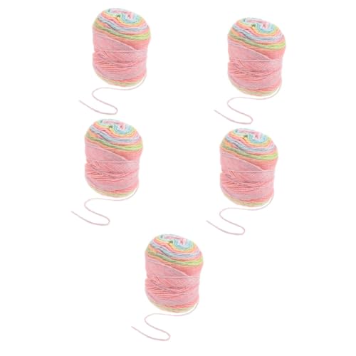 Lurrose 5 Rollen Garn zum Häkeln Baumwolle Lily Sugar n Cream Baumwollgarn Deckengarn Wollgarnwickler bastel Materialien nähgarn Baumwollstrickgarn Strickwolle Garn Masse DIY-Garn basteln von Lurrose